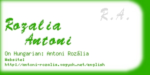 rozalia antoni business card